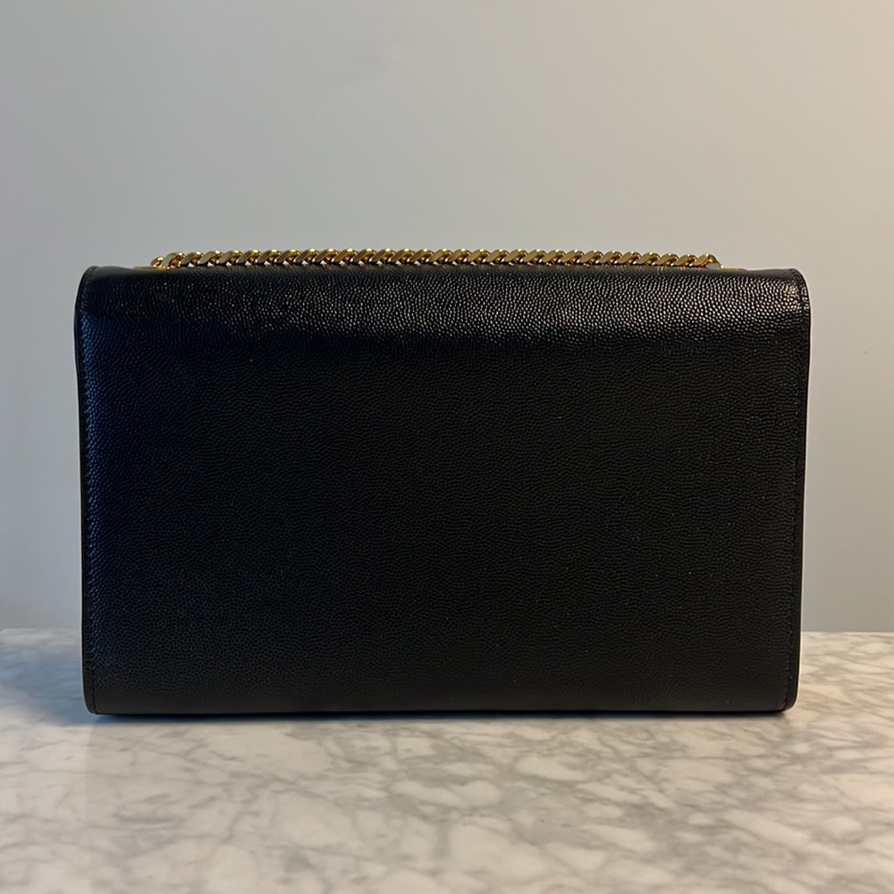Saint Laurent Kate Medium Chain Crossbody Black Gold - Picture 4 of 13